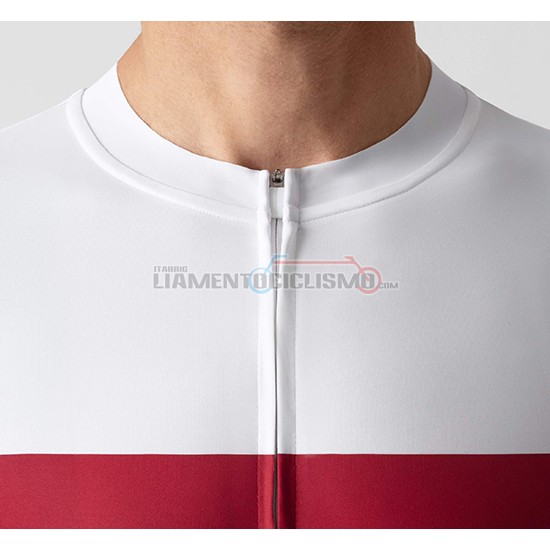 Abbigliamento Ciclismo La Passione Manica Corta 2019 Bianco Rosso Blu